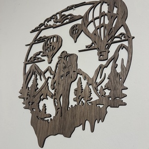 �Túrázó hőlégballonok fali dísz fából - otthon & életmód - dekoráció - fali és függő dekoráció - falra akasztható dekor - Meska.hu