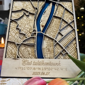 Fontos pillanatok térképe - otthon & életmód - dekoráció - fali és függő dekoráció - falra akasztható dekor - Meska.hu