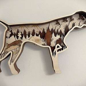 A vizsla - asztali / fali dísz fából - Meska.hu