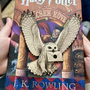 Bőr Hedwig könyvjelző - könyv & zene - könyvjelző - Meska.hu