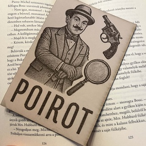 Bőr Poirot könyvjelző - Meska.hu