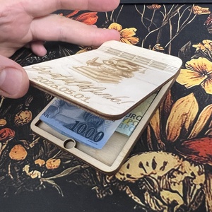 Pénzátadó boríték fából - otthon & életmód - papír, írószer - ajándékozás kellékei - pénzátadó doboz - Meska.hu