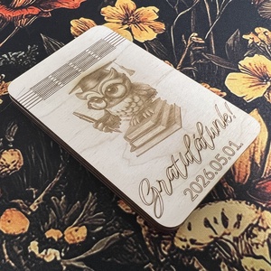 Pénzátadó boríték fából - Meska.hu