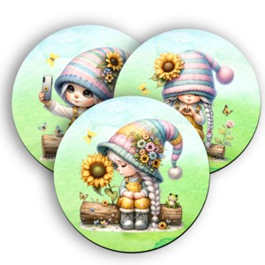 3 db cuki napraforgós manólány alátét szett (#71), Otthon & Életmód, Konyhafelszerelés, tálalás, Tálalás, Tányér- és poháralátét, , MESKA