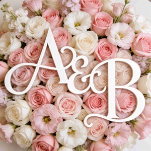 Esküvői hátfal dekoráció monogram  - Meska.hu