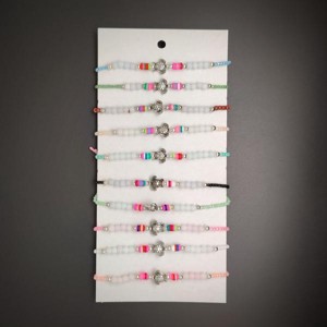 Állítható vegyes teknős cérna karkötő csomag 10db, Ékszer, Karkötő, , MESKA