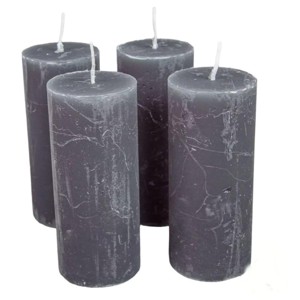 Rusztikus gyertya 50 x 120 mm - szürke szett, Kellékek & szerszámok, Dekorációs gyertya, Dekorációs kellékek, , MESKA