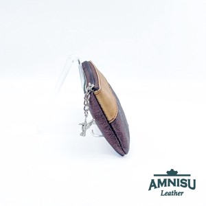 Sötétbarna - sötét arany ívelt egy cipzáras kulcstartó C9001 - táska & tok - kulcstartó & táskadísz - kulcstartó - Meska.hu