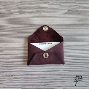 Bordó egyfakkos kártyatartó - táska & tok - pénztárca & más tok - kártyatartó & irattartó - Meska.hu