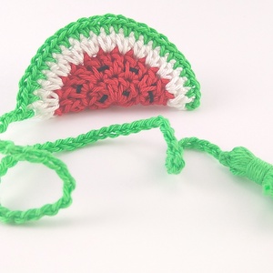 Görögdinnye - horgolt könyvjelző - Meska.hu