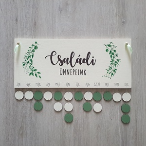 Családi öröknaptár, Otthon & Életmód, Dekoráció, Fali és függő dekoráció, Falinaptár & Öröknaptár, Festett tárgyak, MESKA