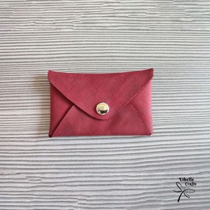 Sötét piros egyfakkos kártyatartó, Táska & Tok, Pénztárca & Más tok, Kártyatartó & Irattartó, , MESKA