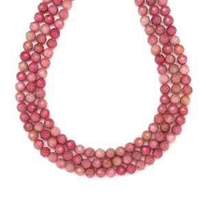 Thulit fazettált golyó 4-5mm ékszerkészítő alapanyag (füzér), Kellékek & szerszámok, Ásvány alapanyag, Ásványfüzér, , MESKA