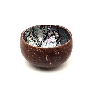 Kókusz tál pávakagyló berakással 910 cm, Otthon & Életmód, Dekoráció, Asztal és polc dekoráció, Dekorációs tál, tartó, , MESKA