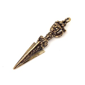 Sárgaréz medál sokarcú rituális szimbólum 61,5cm, Ékszer, Nyaklánc, Medál, , MESKA