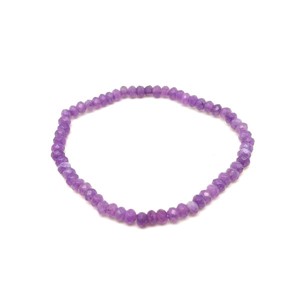Achát fazettált szin lila korong kari 4x3mm, Ékszer, Karkötő, Ásványkarkötő, , MESKA