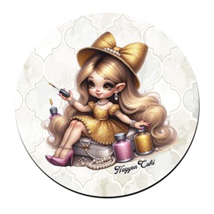 Cuki Arany Körmös manólány mintás bögre alátét, , , MESKA