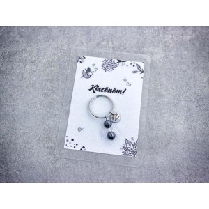 Köszönöm kulcstartó hematittal, Táska & Tok, Kulcstartó & Táskadísz, Kulcstartó, , MESKA