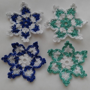 Horgolt hópihe díszek (4 db / csomag) - Meska.hu