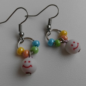Fülbevaló - smiley - ékszer - fülbevaló - lógó fülbevaló - Meska.hu