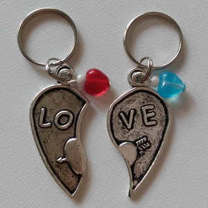 LOVE páros mini kulcstartó szett, Táska & Tok, Kulcstartó & Táskadísz, Kulcstartó, Ékszerkészítés, MESKA