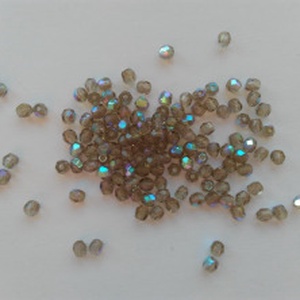 Cseh csiszolt üveggyöngy - 3mm - 100 db / csomag - színjátszós szürke, Kellékek & szerszámok, Gyöngyfűzés kellékek, Üveggyöngy, Ékszerkészítés, MESKA