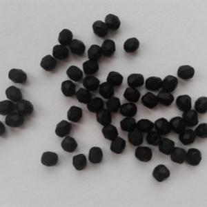 Cseh csiszolt üveggyöngy - 4mm - 100 db / csomag - matt fekete, Kellékek & szerszámok, Gyöngyfűzés kellékek, Üveggyöngy, Ékszerkészítés, MESKA