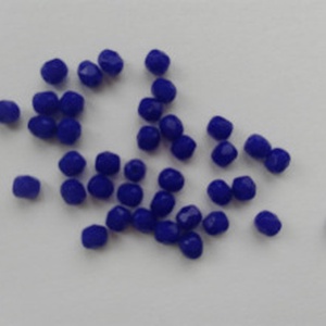 Cseh csiszolt üveggyöngy - 4mm - 100 db / csomag - sötétkék, Kellékek & szerszámok, Gyöngyfűzés kellékek, Üveggyöngy, Ékszerkészítés, MESKA