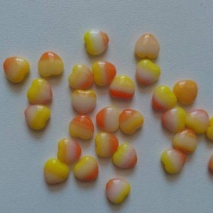 Cseh üveggyöngy szív - 8mm - 24 db / csomag - sárga, Kellékek & szerszámok, Gyöngyfűzés kellékek, Üveggyöngy, , MESKA