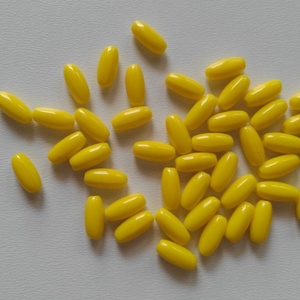 Cseh üveggyöngy - 9x5mm - 40 db / csomag - citrom, Kellékek & szerszámok, Gyöngyfűzés kellékek, Üveggyöngy, , MESKA