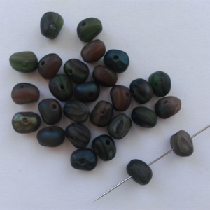 Cseh üveggyöngy - 6x5mm - 50 db / csomag - márványos, Kellékek & szerszámok, Gyöngyfűzés kellékek, Üveggyöngy, , MESKA