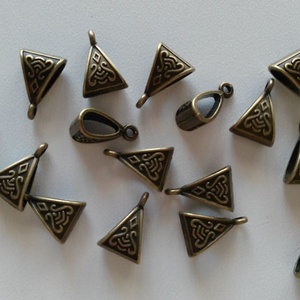 Fém medáltartó - 14x10mm - 10 db / csomag - sárgaréz szín, Kellékek & szerszámok, Gyöngyfűzés kellékek, Egyéb alkatrész, , MESKA