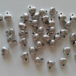 Fém medáltartó - 6x9mm - 10 db / csomag - antik ezüst szín, Kellékek & szerszámok, Gyöngyfűzés kellékek, Egyéb alkatrész, , MESKA