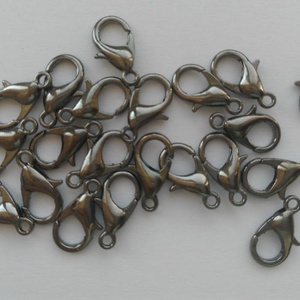 Delfinzár - 12mm - 20 db / csomag - gunmetal szín, Kellékek & szerszámok, Gyöngyfűzés kellékek, Egyéb alkatrész, , MESKA