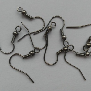 Golyós fülbevaló alap - 20 db / csomag - gunmetal szín, Kellékek & szerszámok, Ékszerkellék, Fülbevaló alap, , MESKA
