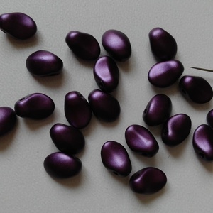 Cseh üveggyöngy - 6x8mm - 30 db / csomag - sötétlila, Kellékek & szerszámok, Gyöngyfűzés kellékek, Üveggyöngy, , MESKA