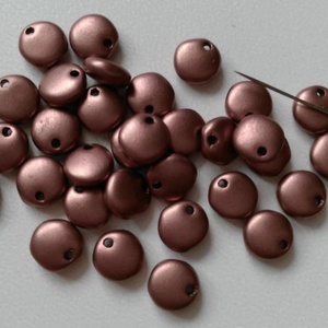 Cseh üveggyöngy - 6x3mm - 40 db / csomag - barna, Kellékek & szerszámok, Gyöngyfűzés kellékek, Üveggyöngy, , MESKA