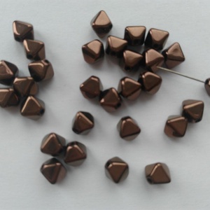 Cseh üveggyöngy - 6mm - 60 db / csomag - sötétbarna, Kellékek & szerszámok, Gyöngyfűzés kellékek, Üveggyöngy, , MESKA