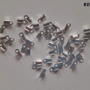 Végzáró - 6x3mm - 50 db / csomag - ezüst szín, Kellékek & szerszámok, Gyöngyfűzés kellékek, Egyéb alkatrész, , MESKA
