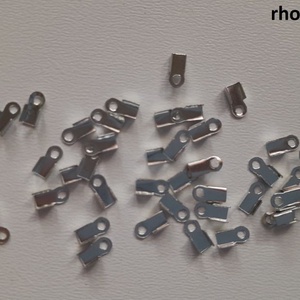 Végzáró - 6x3mm - 50 db / csomag - rhodium szín, Kellékek & szerszámok, Gyöngyfűzés kellékek, Egyéb alkatrész, , MESKA