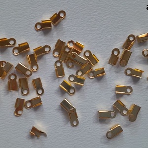 Végzáró - 6x3mm - 50 db / csomag - arany szín, Kellékek & szerszámok, Gyöngyfűzés kellékek, Egyéb alkatrész, , MESKA