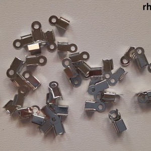 Végzáró - 8x4mm - 50 db / csomag - rhodium szín, Kellékek & szerszámok, Gyöngyfűzés kellékek, Egyéb alkatrész, , MESKA