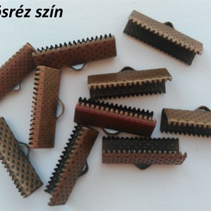 Szalagvég - 20mm - 10 db / csomag - vörösréz szín, Kellékek & szerszámok, Gyöngyfűzés kellékek, Egyéb alkatrész, , MESKA
