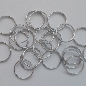 Mini kulcskarika, kulcstartó alap - 14mm - 10 db / csomag - rhodium szín, Kellékek & szerszámok, Gyöngyfűzés kellékek, Egyéb alkatrész, , MESKA