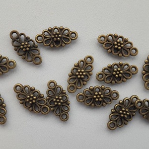 Fém köztes, összekötő - 16x8mm - 10 db / csomag - sárgaréz szín, Kellékek & szerszámok, Gyöngyfűzés kellékek, Fém köztesek, , MESKA