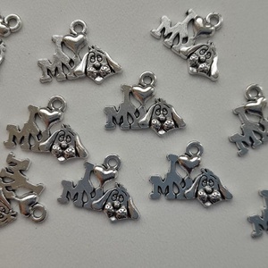 Fém medál - 14x18mm - my dog - 10 db / csomag - antik ezüst szín, Kellékek & szerszámok, Ékszerkellék, Medál csomag, Ékszerkészítés, MESKA