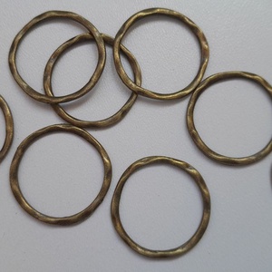 Zárt karika - külső átmérő: 24mm - sárgaréz szín - 10 db / csomag, Kellékek & szerszámok, Gyöngyfűzés kellékek, Egyéb alkatrész, , MESKA