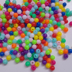 Akrilgyöngy - 4mm - vegyes szín - 200 db / csomag, Kellékek & szerszámok, Gyöngyfűzés kellékek, Fém köztesek, , MESKA