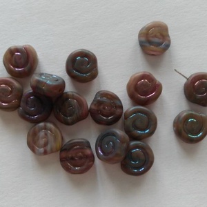 Cseh üveggyöngy csiga - 8x4mm - 26 db / csomag - Meska.hu