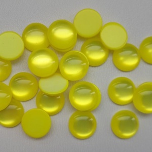 Akril lencse - 12mm - 10 db / csomag - citrom, Kellékek & szerszámok, Ékszerkellék, Akril lencse, , MESKA